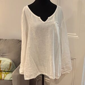 Flax White Women's Blouse